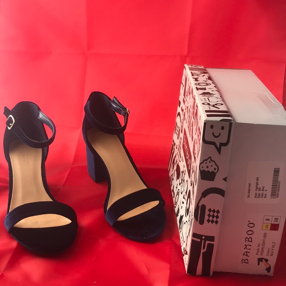 Bamboo Block Heel Sandals